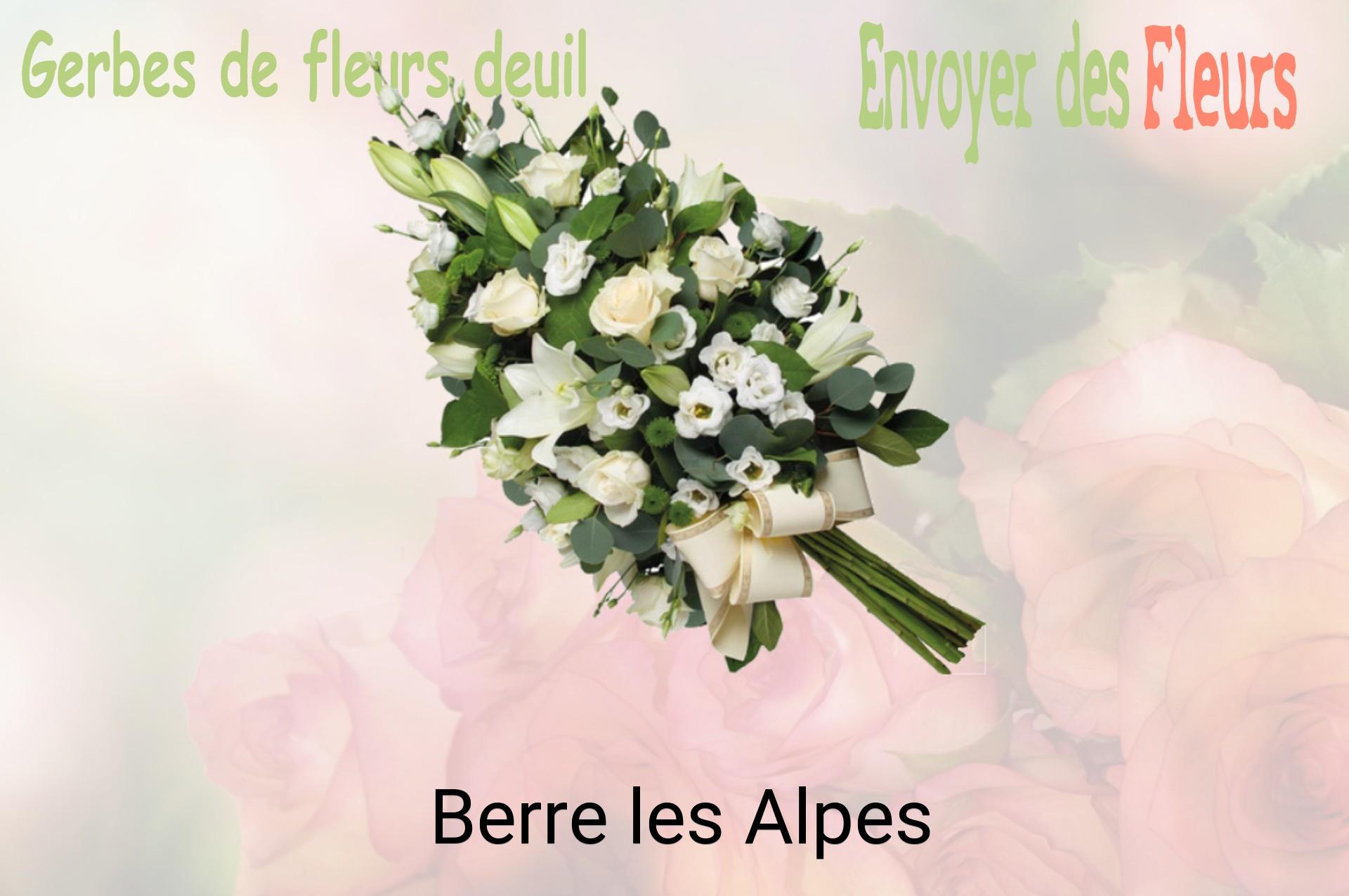 Gerbe de fleurs de deuil livrée à Berre-les-Alpes